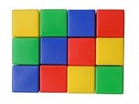 Набор кубиков из выдувной пластмассы 12 элементов (8 см)