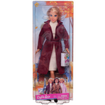 Кукла Defa Lucy Осень в городе в бордовом пальто 29 см
