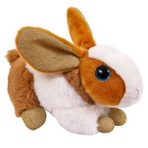 Мягкая игрушка ABtoys Домашние любимцы Кролик коричневый, 15см