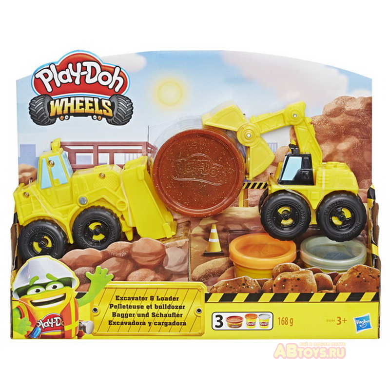Набор для творчества Hasbro Play-Doh Wheels для лепки Экскаватор