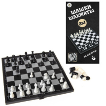 Настольная игра ABtoys Академия Игр Шахматы и шашки магнитные, дорожный набор 2 игры в 1