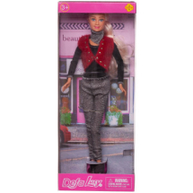 Кукла Defa Lucy "Блестящая коллекция" в красном жилете, черной кофте, серебристых брюках, 29 см