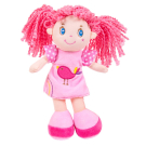 Кукла ABtoys Мягкое сердце, с розовыми волосами в розовом платье, мягконабивная, 20 см
