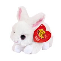 Мягкая игрушка ABtoys Домашние любимцы Кролик белый, 15 см.