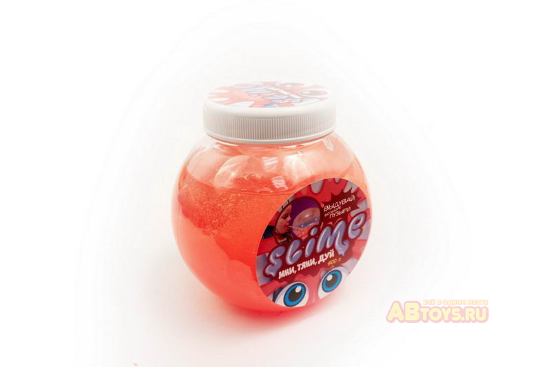 Лизун Slime Mega Mix прозрачный + красный 500 гр