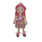 Кукла ABtoys Мягкое сердце, мягконабивная Принцесса в розовом блестящем платье и короной, 38 см