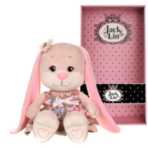 Мягкая Игрушка Jack&Lin Зайка в Летнем Платье с Цветным Принтом 25 см