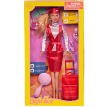 Игровой набор Кукла Defa Lucy Стюардесса в красно-белой форме, игровые предметы, 29 см