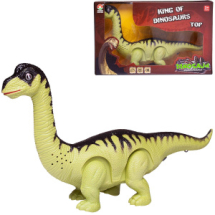 Динозавр Junfa Брахиозавр, зеленый, электромеханический, свет, звук