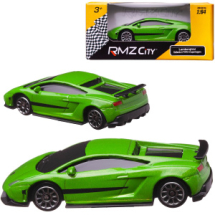 Машинка металлическая Uni-Fortune RMZ City 1:64 Lamborghini Gallardo LP570-4 без механизмов, (зеленый), 7,18х3,10х1,95 см
