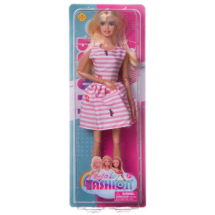 Кукла Defa Lucy "Модная девушка", в розово-белом полосатом платье, 28см