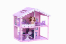 Домик для кукол "Дом Анжелика" розово-сиреневый (с мебелью)