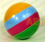 Мяч д.150 мм лакированный (полосатый)