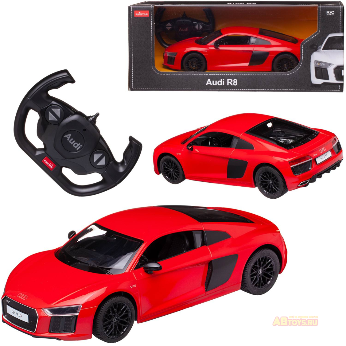 Машина р/у 1:14 AUDI R8 2015 Version Цвет Красный
